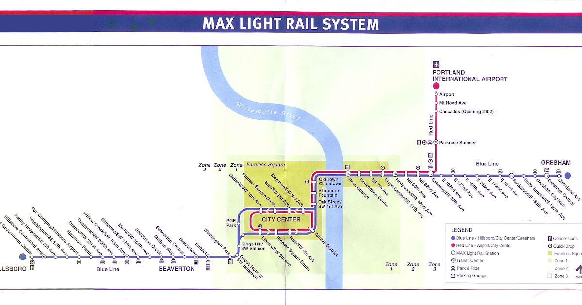 The ZehnKatzen Times The Evolution Of The TriMet MAX Map 3 Along The Red Line